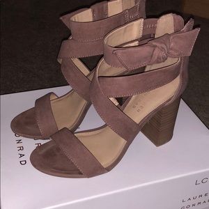 Mauve strap heels